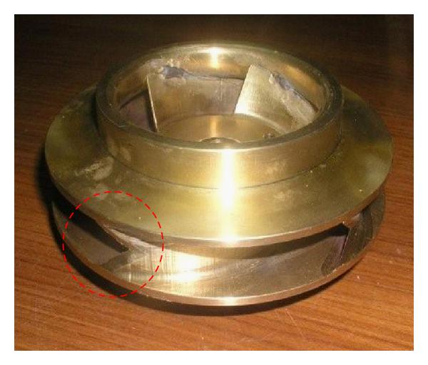 (b) Impeller-II: with the V-cut